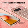 thumbnail image 5 of Compatible with Google Pixel 9 Case Glitter Shockproof, Google Pixel 9 Phone Case Bling Sparkly TPU and PC Silicone Shiny Girl Women Thin Protective Cover (Rose Gold), 5 of 7