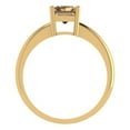 thumbnail image 4 of 1.75 ctw Solitaire Anniversary Ring for Women | Radiant Cut Simulated Champagne Diamond | Hyperallergenic Solid 18K Yellow Gold, 4 of 5