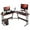 Black, variant on YRLLENSDAN L Shaped Computer Desk, Corner Desk Gaming Table Computer Desk L Shaped Desks Gaming Desks with Large Desktop for Home Office, Black