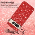 thumbnail image 5 of Compatible with Google Pixel 7 Pro Case Glitter Bling Google Pixel 7 Pro Phone Case for Girls Cute Bumper Shockproof Protective Cases (Red), 5 of 14