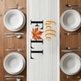 thumbnail image 6 of Hello Fall Table Runner - 70 Inch Long, Kitchen Dining Table Runner Dresser Scarves, Thanksgiving Vintage Maple Leaf Autumn Wooden Farmhouse Decor for Coffee Tables Wedding Party Banquet, 6 of 8