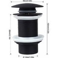 thumbnail image 2 of Juego de desagüe negro sin rebosadero, juego de desagüe universal negro, juego de desagüe sin rebosadero, bandeja de drenaje sin rebosadero, juego con desagüe automático para el lavabo, 2 of 5