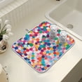 thumbnail image 4 of Yayeee Dish Drying Mat for Kitchen Counter 18" x 24" Microfiber Super Absorbent Coffee Decorative Pad, Blue Colorful Circles, 4 of 9