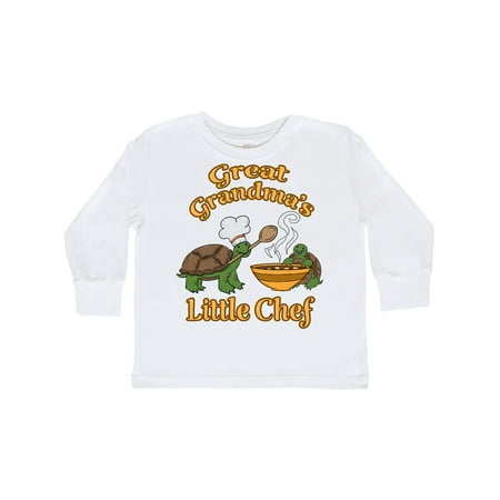 

Inktastic Great Grandma s Little Chef with Cute Turtles Gift Toddler Boy or Toddler Girl Long Sleeve T-Shirt