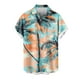 thumbnail image 4 of Mens Casual Manga Corta Botón Abajo Camisas Turndown Cuello Blusa de Impresión, Poliéster Ligero Top de la Moda para el Verano Al Aire Libre Y el Uso Diario, 4 of 6