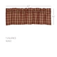 thumbnail image 5 of VHC Brands Beckham, Cotton, 16x60, Plaid Valance, Red, 5 of 5