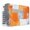 Orange Gray White, variant on Farmhouse Indoor Air Conditioner Cover, Double Insulated AC Covers for Inside, Country Star Berry Plaid Lodge Grey Brown Waterproof Window Air Conditioner Covers with Elastic Straps 17"Lx13"Wx3.5"D