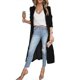 thumbnail image 1 of Ladies Warm Velvet Long Cardigan Trench Coat Women's Overcoat Thin Outwear Tops_c*, 1 of 5