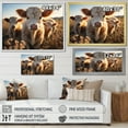 thumbnail image 4 of Designart "Gentle Cattle Family II" Animals Floater Framed Wall Art Living Room, 4 of 7