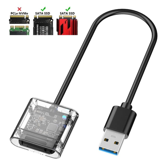 Caja Transparente Usb 3.0 Gen1 Ssd Caja De Disco Duro De Estado Sólido M.2 Ngff matsuzay EL016783-04