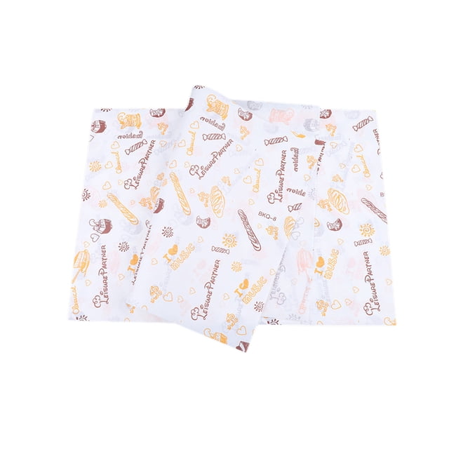 Plateau de Cuisson Absorbant l'Huile Papier Hamburger Papier Emballage Frites Papier Mat Résistant à la Graisse