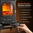 thumbnail image 2 of Enyopro Freestanding Electric Fireplace Heater, Three-door Glass 3D Flame Fireplace with Remote Control, 1500W Fireplace Stove with 12H Timer for Indoor Use, 2 of 9