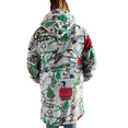 thumbnail image 2 of PEANUTS by Vera Bradley Cozy Life Small/Medium Ski Slope Snoopy Pattern Plush Fleece Hooded Robe, Light Blue, 2 of 2