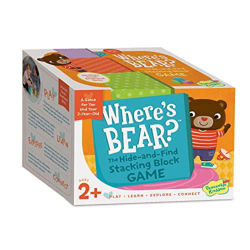 Peaceable Kingdom Wheres Bear? The Hide and Find Stacking Block Game for 2 Year Olds