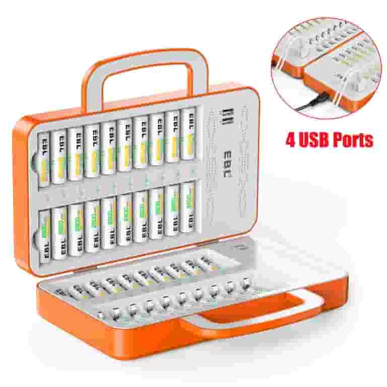 4 Slot 26650 21700 Caricabatteria Con Prova Di Capacità, FUGASUN 4 Slot 4 Slot 26650 21700 Caricabatteria Con Prova Di Capacità, FUGASUN 4 Slot