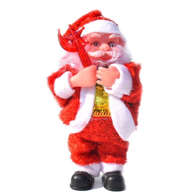 Papá Noel Que Canta Y Baila, Figura De Muñeco De Papá Noel Con Adornos Navideños Luminosos, Regalo De Decoración Para Escritorio De Mesa Moyic HA043605-02
