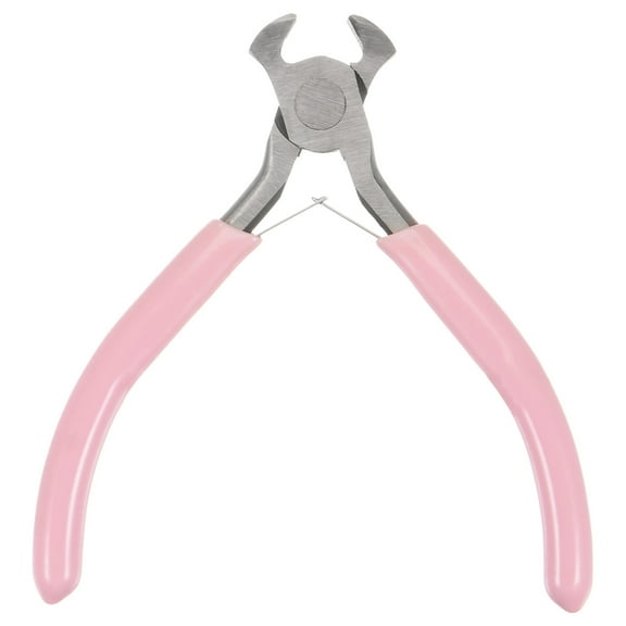 Uxcell Mini End Cutting Pliers 4.5" End Nippers Precision Plier with Pink Handle for DIY Crafts