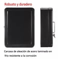 thumbnail image 3 of Small Cash Box with Key Lock, Portable High Safety Metal Money Box with Money Tray for Home Business Black, 3 of 9