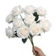thumbnail image 1 of Rosa artificial de 10 cabezas, flor de seda falsa, centro de mesa para boda, fiesta, jarrón DIY, decoración de flores artificiales, 1 of 8