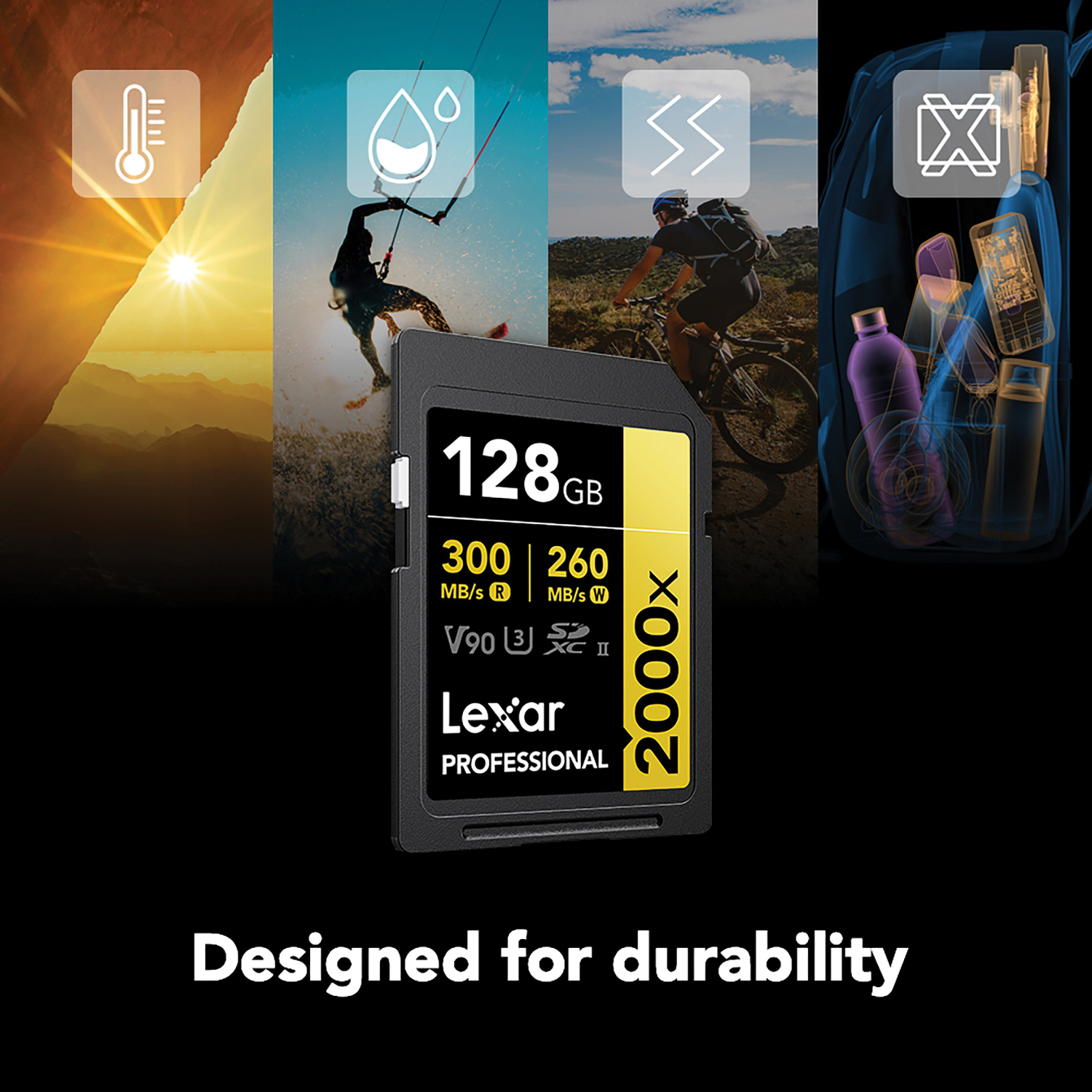Lexar Professional 2000x SDHC/SDXC UHS-II Card (128 GB)