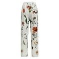 thumbnail image 5 of Bjutir Lightweight Summer Pants Women Waist Easy Pants Pants Trousers Long Pockets Printing Boho High Beach Pants Hot Pink L, 5 of 5