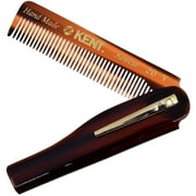 Kent 20T Handmade Folding Pocket Comb for Men, Fine Tooth Hair Comb Straightener for Everyday Grooming Styling Hair, Beard or Mustache, Use Dry or with Balms, Saw Cut, Made in England