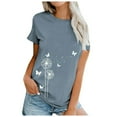 thumbnail image 1 of AMERTEER Nouvelle Mode d'Été pour Femmes Chemise Décontractée à Manches Courtes Imprimée T-shirt pour Femmes, 1 of 2