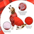 thumbnail image 2 of QBLEEV Etra Warm Fleece Lined Dog Coat for Small Medium Dogs, British Style Plaid Dog Hoodie with Leash Hole for Cold Weather/Winter/Christmas, Dog Apparel, 2 of 6