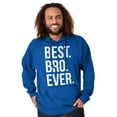 thumbnail image 4 of Best Bro Ever Brother Relative Family Hoodie Hooded Sweatshirt Men Brisco Brands L, 4 of 6