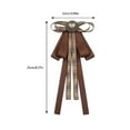 thumbnail image 5 of Elegant Brown Plaids Retro Bowtie Preppy Uniform Pre Tied Necktie Brooch Pin, 5 of 21