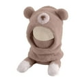 thumbnail image 4 of Lorytime Winter Hat with Scarf Attached Kids Bear Ears Cap with Ear Flaps Thermal Scarf Windproof Hat 3-6 Years, 4 of 4