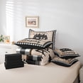 thumbnail image 6 of Catabedysis Plaid Camping 7-Piece Twin Bedding,Camper Silhouette Print Bedding Comforter Set For Boys,Multicolor,Black Reversible, 6 of 7