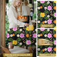 thumbnail image 5 of Pioneer Flower Floral Print Pattern Round Tablecloth 60 X 60 Inch, Wrinkle Resistant Wipeable Table Cloth for Kitchen Dining Picnic Patio Party, 5 of 6
