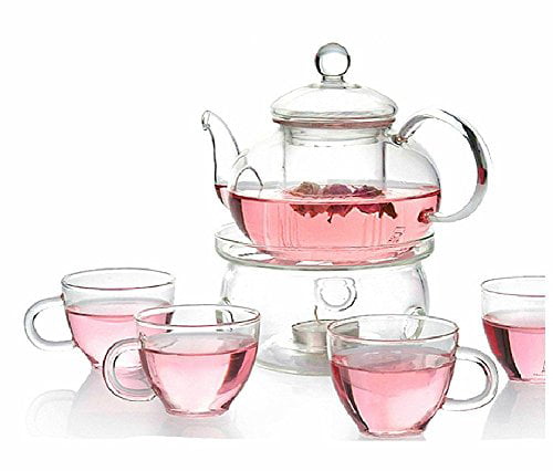 650 ml glass teapot with removable infuser teabloom stovetop borosilicate Details about   22oz 