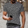 thumbnail image 1 of Ceisia Men's Slim Fit Black White Gradient Leopard Print Round Neck Short Sleeve Casual T-Shirt (S-XXXL) Gifts, 1 of 9