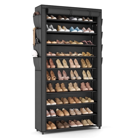 Zapatero VTRIN de 10 niveles 86x25x175 cm con cubierta organizadora