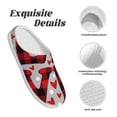 thumbnail image 5 of Goofa Buffalo Plaid Love And Gnome Print Womens Mens Cotton Lightweight House Slippers , Washable Home Slippers,Indoor Comfy Bedroom Cozy Slippers-35/36, 5 of 7