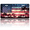 American Flag with Palm Trees, variant on 1 Pcs 2D Flat License Plate Covers & Frames, Two Colorful Kittens For Decorative Front, Waterproof For Decoration Aluminum License Plate Covers & Frames Cover For Men Women, 12" X 6"