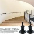 thumbnail image 6 of Qiysamall 2pcs Iron Handrail Brackets Wall Mounted Railing Support for Staircase and Balcony Safety, 6 of 11