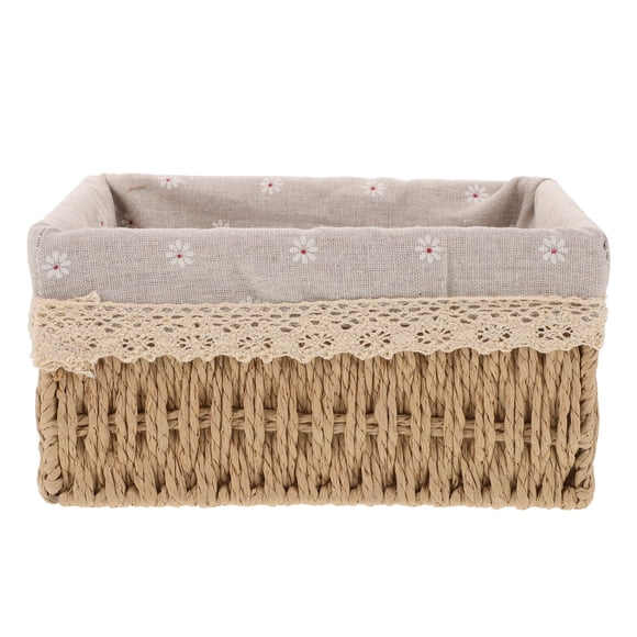 GOOHOCHY Cesta rústica de algas marinas para almacenar, decoración de baño bohemia, cestas pequeñas para almacenar patatas y cebollas, organizador de despensa con tejido de algas marinas, cesta de