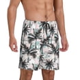 thumbnail image 2 of Kdxio Hawaii Palms Print Mens Sleep Shorts Bottoms Soft Comfy Pajama Wear Pants with Drawstring Pockets, 2 of 7