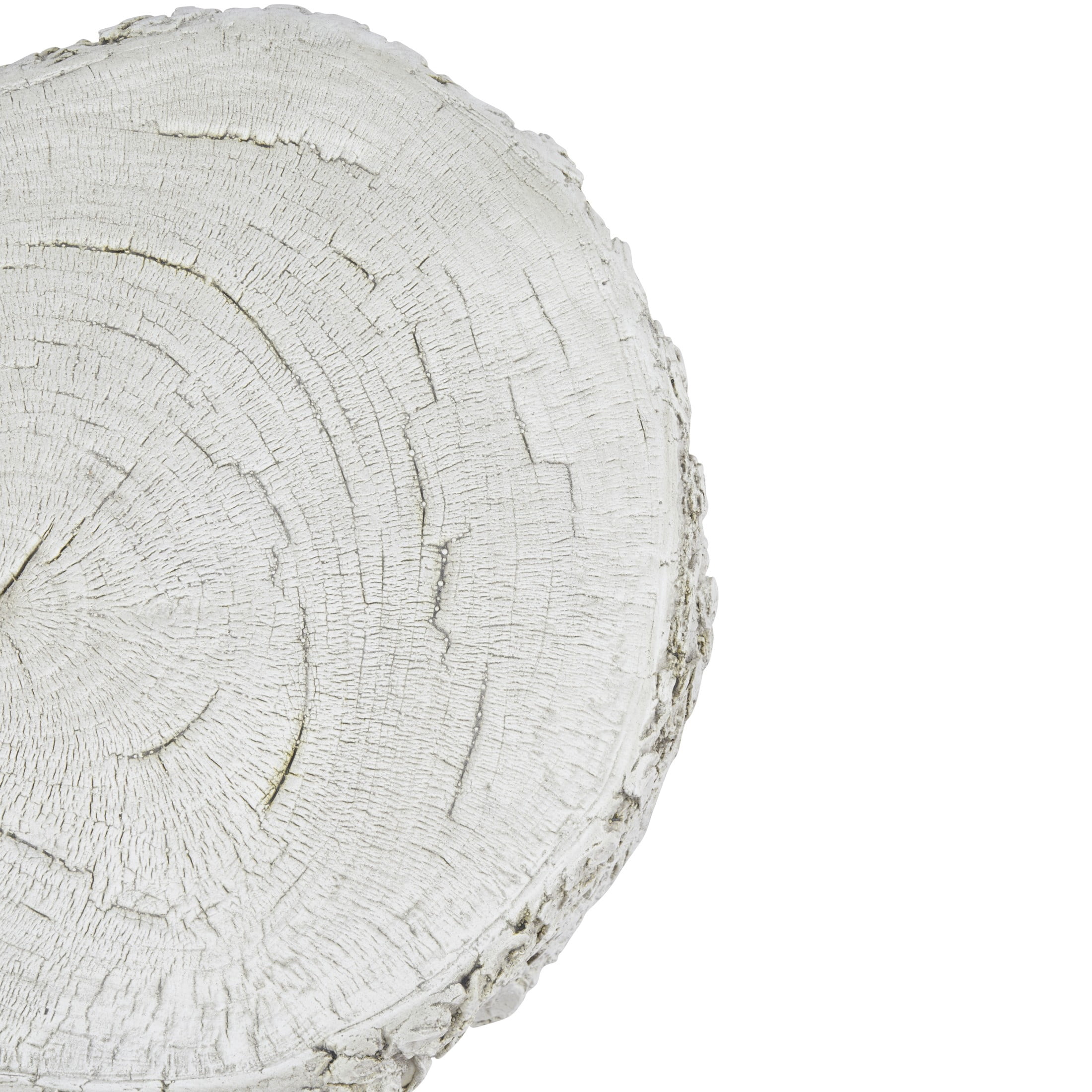 Christopher Knight Home 15.3” Tree Stump Side Table, MGO Accent Table with Realistic Wood Texture, White