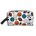 thumbnail image 2 of Uemuo Color Balls Pattern Portable Toiletry Bags with Handle, Waterproof travel Make up Bags for Women, Large Capacity Travel Cosmetic Bags, 2 of 9