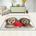 thumbnail image 3 of Coolnut Two Lover Valentine Havanese Puppies Lightweight Carpet Mats, 5'3" x 4' Area Soft Rugs, Floor Mat Rug Home Decoration for Kids Room Living Room, 63"x 48", 3 of 6