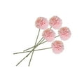 thumbnail image 1 of 5x flores artificiales de seda, ramo de hortensias, bola de crisantemo Artificial realista, flores para fiesta, oficina, decoración del hogar , Rosa Rosa claro, 1 of 8