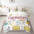 thumbnail image 2 of Chemistry Bed in a Bag King Size Comforter Set 7 Pieces,Science Educational Bedding Sets Chemical Equation Sheet Set with Comforter,Test Tube Microscope Chemical Equipment Bed Set, 2 of 5