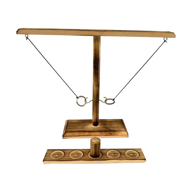 Ring Toss Game Ring Throwing Battle Game Detachable Desktop Play Hook and Ring Game for Home Bar