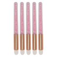 thumbnail image 1 of 5pcs Glitter Crystal Lip Brush Round Head Portable Fiber Wool Lash Brush for Makeup, 1 of 5