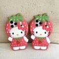 thumbnail image 2 of Cute Strawberry Kitty 3D Silicone Cartoon Girly Phone Case Shockproof Protective Cover for iPhone 17 16 Pro Max 17 Air 11 12 13 14 15 Plus, 2 of 9