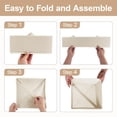 thumbnail image 5 of Foldable Fabric Drawer Organizer for Baby Clothes, Underwear, Socks, Bras & Accessories - 6 Pack Beige Closet Dividers for Nursery, Dresser & Wardrobe Storage, 5 of 9